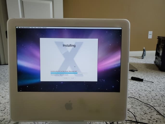 Mac OS X 10.5 Leopard Installation on iMac G5